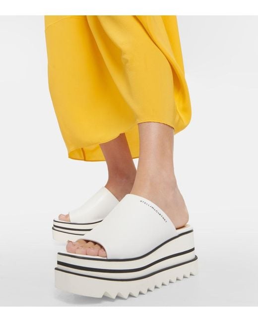 Stella McCartney Metallic Sneak-Elyse Platform Mules