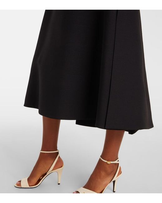 Valentino Black Crepe Couture Midi Dress