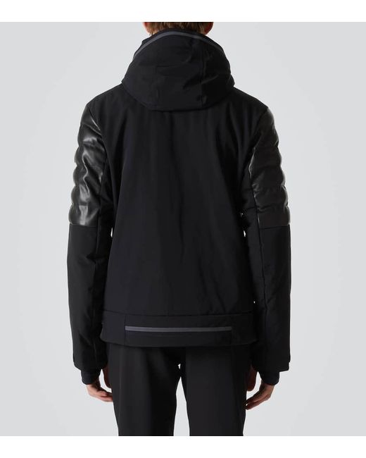 Toni Sailer Skijacke Lorenz Mit Lederimitat in Black für Herren