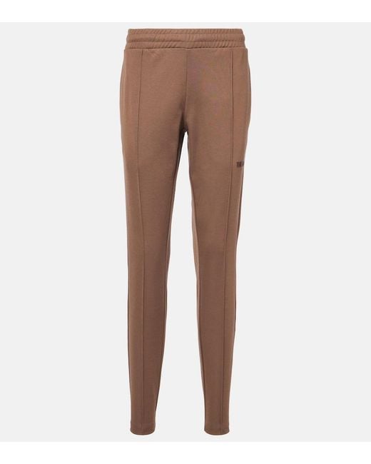 The Attico Brown Logo Cotton-Blend Jersey Sweatpants