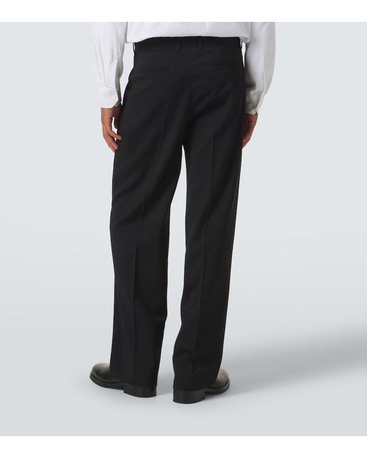 Our Legacy Black Slack Virgin Wool Straight Pants for men