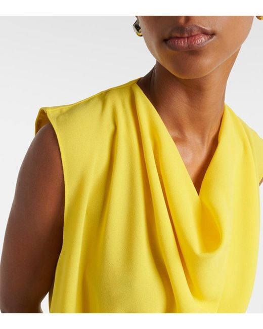 Roksanda Yellow Rua Draped Top
