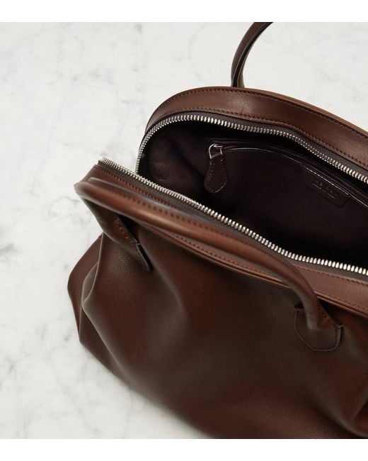 The Row Brown Tote Bag Agnes Aus Leder