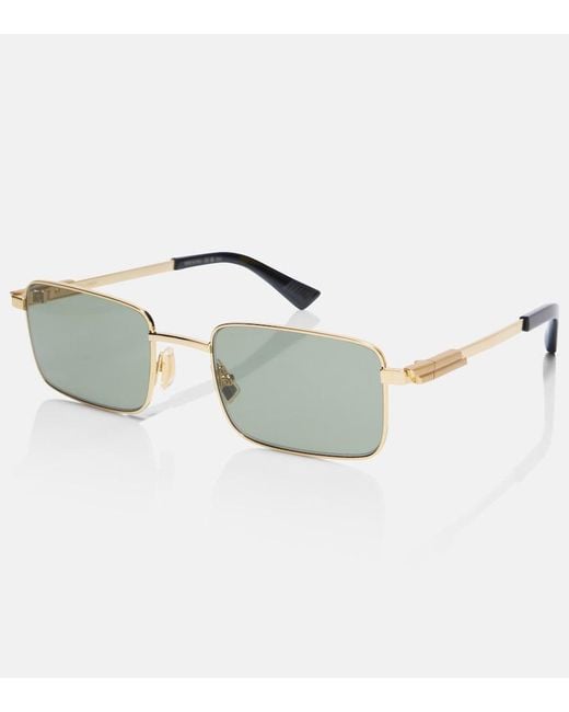 Bottega Veneta Gray Stretch Rectangular Sunglasses