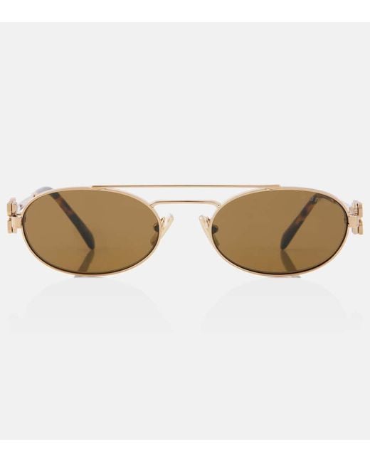 Miu Miu Brown Ovale Sonnenbrille