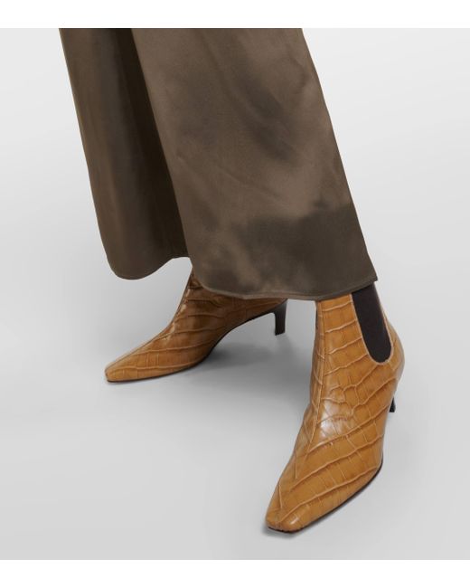 Bottines The Mid Heel en cuir Totême  en coloris Brown