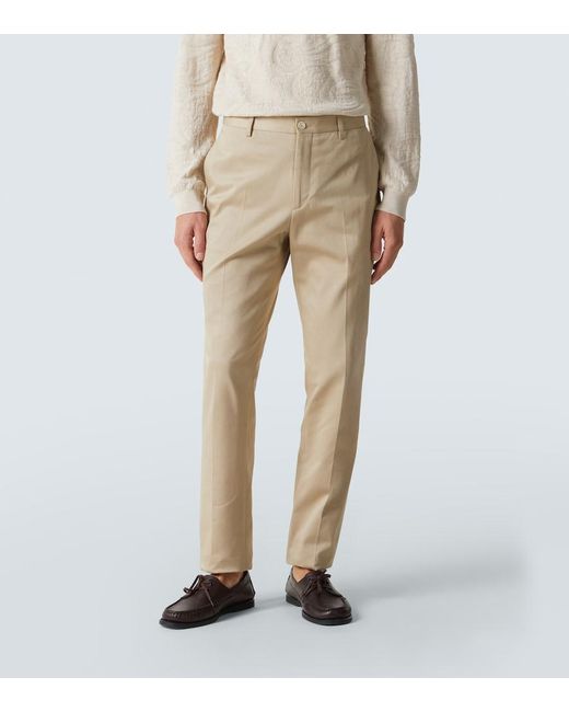 Etro Natural Cotton Slim Pants for men
