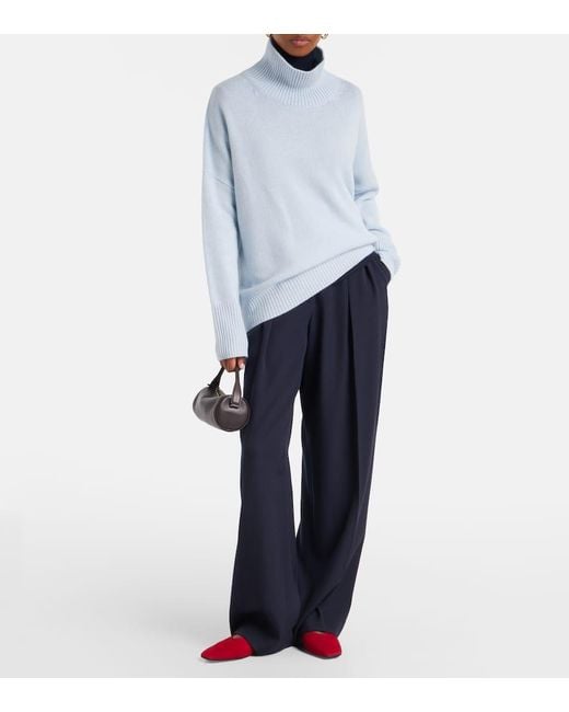 Lisa Yang White Oversize-Pullover Heidi Aus Kaschmir