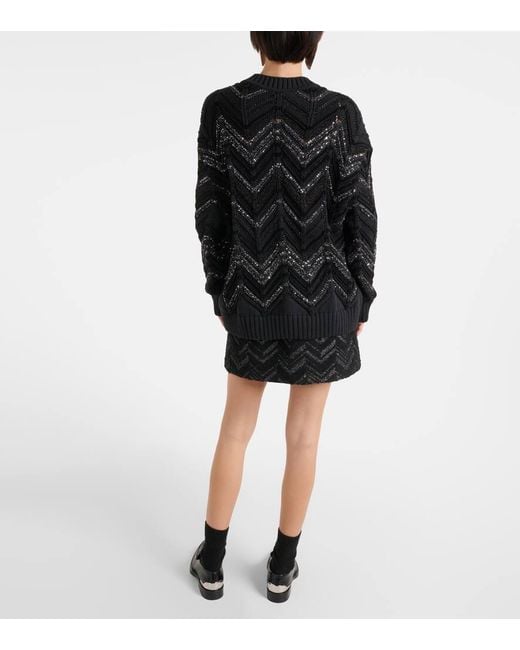 Missoni Black Strickpullover mit pailletten