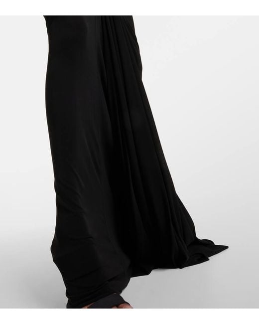 Rick Owens Black High-Rise Maxi Skirt