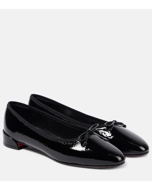 Christian Louboutin Black Sweetie Jane Patent Ballerina Flat