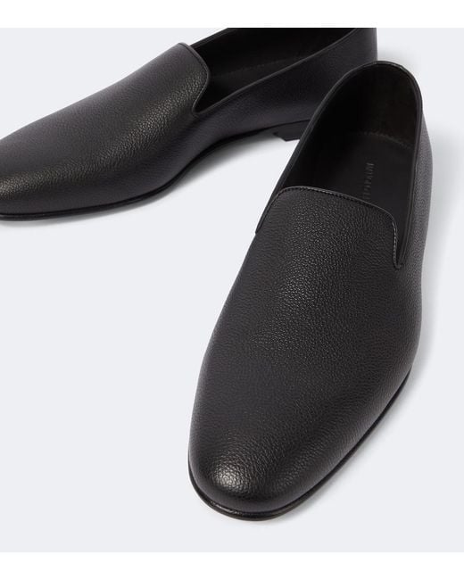 Manolo Blahnik Black Leather Loafers for men