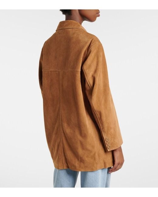 Nour Hammour Brown Voltia Suede Jacket