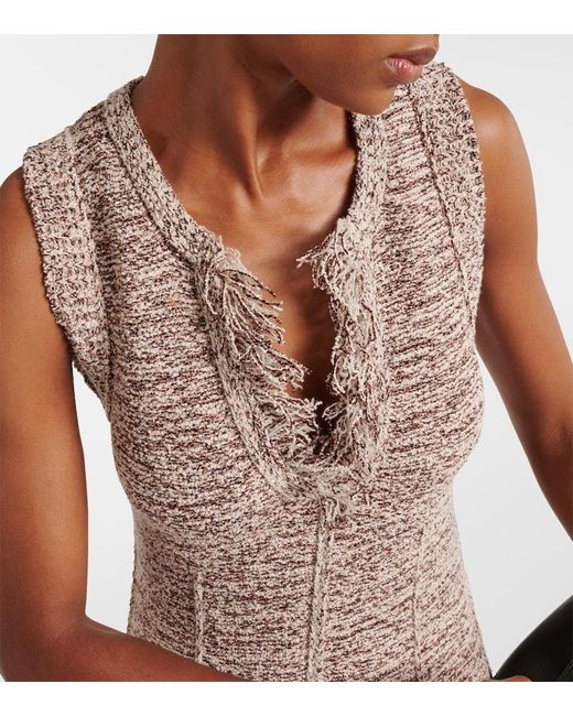 Dorothee Schumacher Natural Autumn Sparkle Knitted Midi Dress