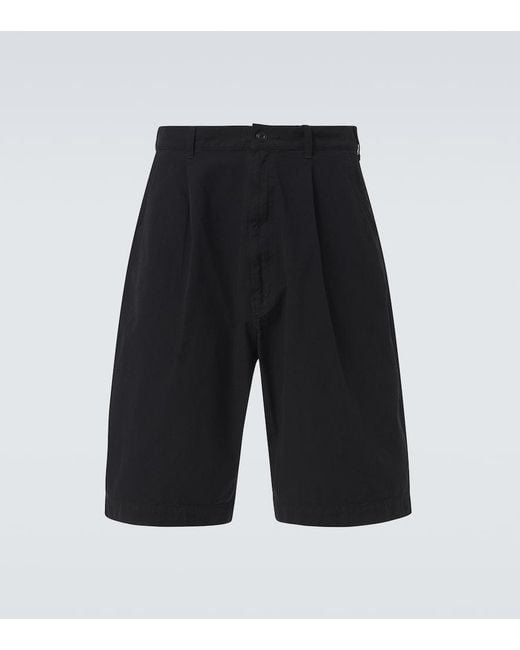Junya Watanabe Black Pleated High-Rise Shorts for men