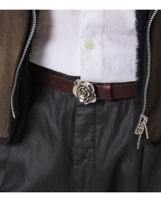 Our Legacy Brown Rose Leather Belt for men
