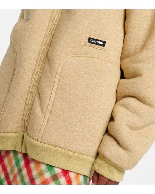 Miu Miu Natural Blouson Mit Teddyfleece