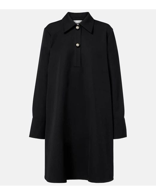 Jil Sander Black Wool Polo Dress