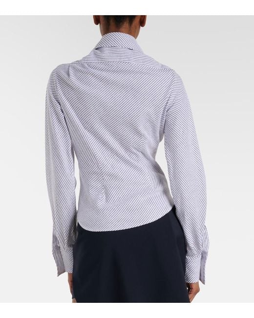 Vivienne Westwood Blue Striped Cotton-Blend Poplin Shirt
