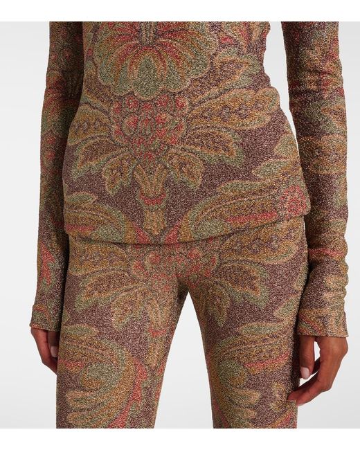 Etro Brown Printed Top