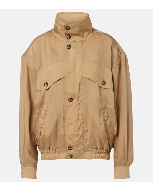 Saint Laurent Brown Oversized Blouson Jacket