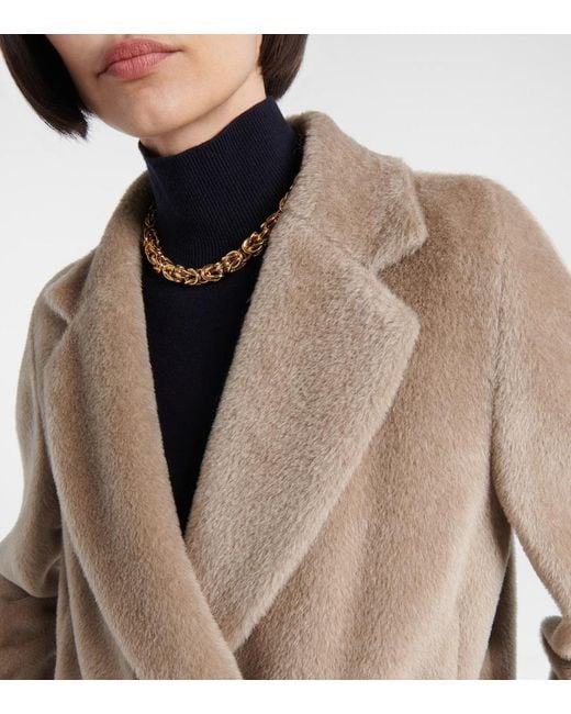 Max Mara Natural Roseto Alpaca And Wool Coat