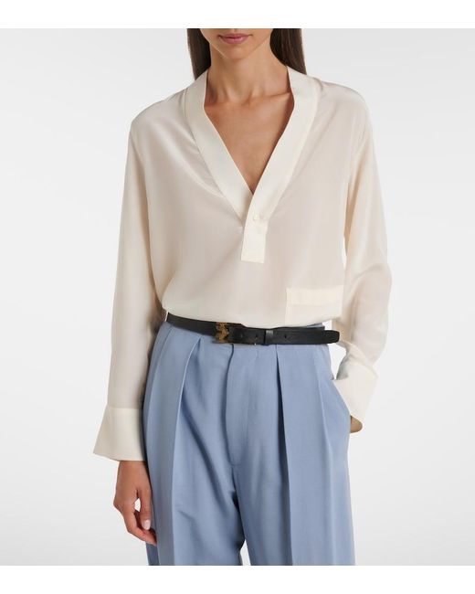 Victoria Beckham White Silk Blouse