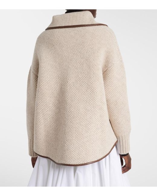 Altuzarra Natural Llewellyn Knitted Wool Jacket