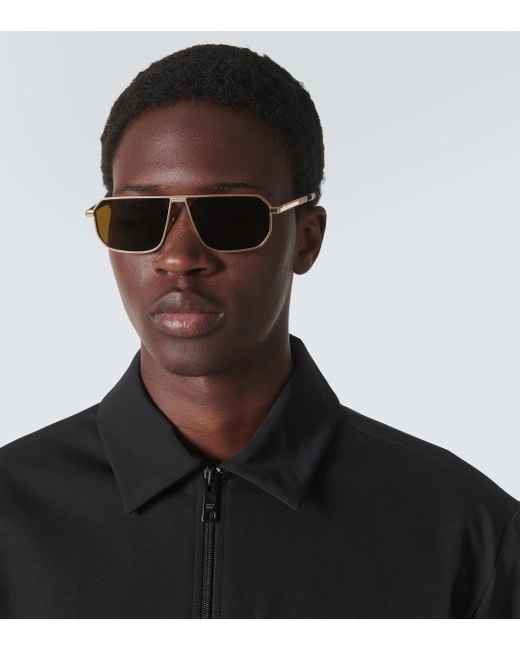 Prada Brown Aviator Sunglasses for men