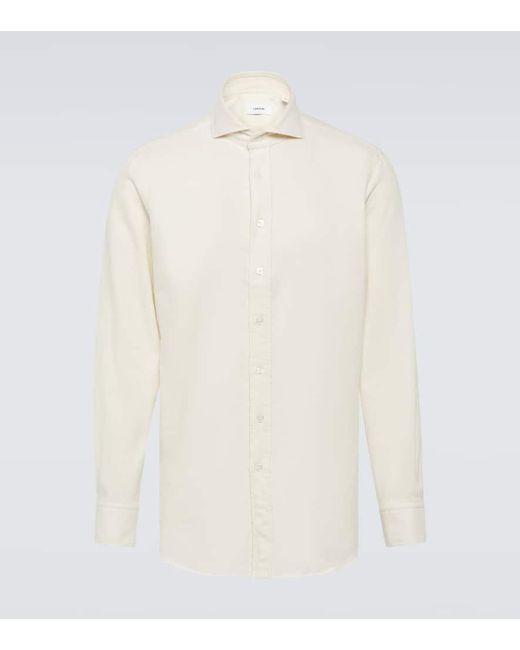 Camisa oxford de algodon Lardini de hombre de color White