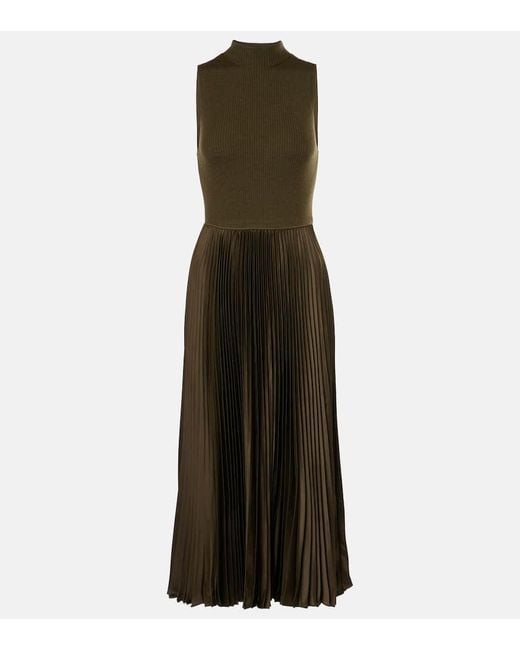 Abito Midi A Collo Alto di Polo Ralph Lauren in Green