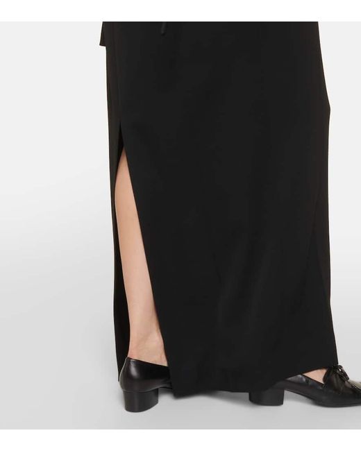 The Row Black Trevy Wool Maxi Skirt