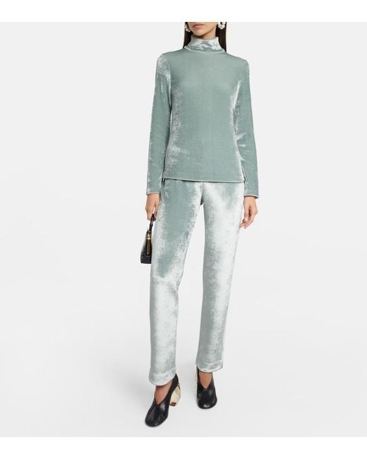 Jil Sander Gray Straight-Leg Wool-Blend Pants