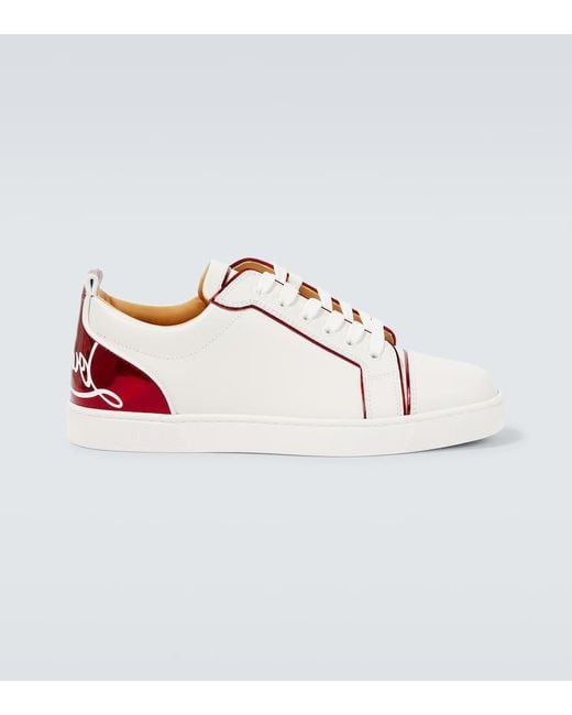 Christian Louboutin White Fun Louis Junior Leather Sneakers for men