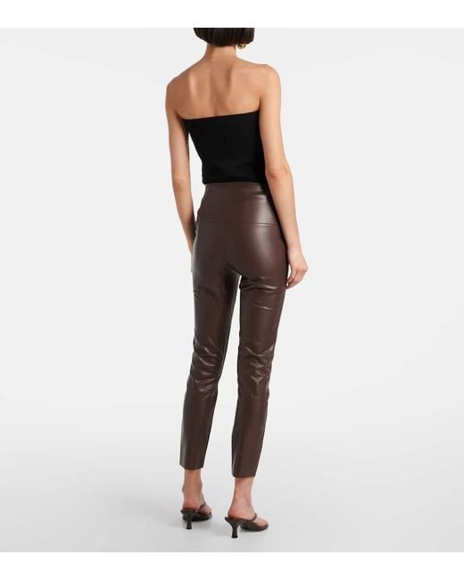 Norma Kamali Brown High-Rise Leggings
