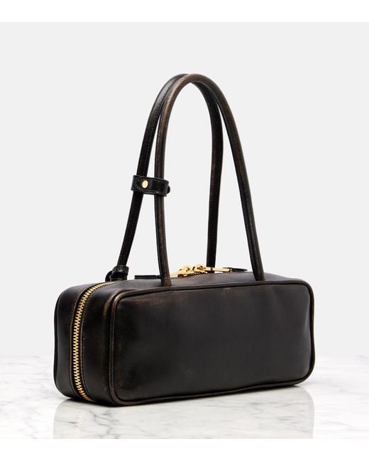 Miu Miu Black Beau Logo Leather Shoulder Bag