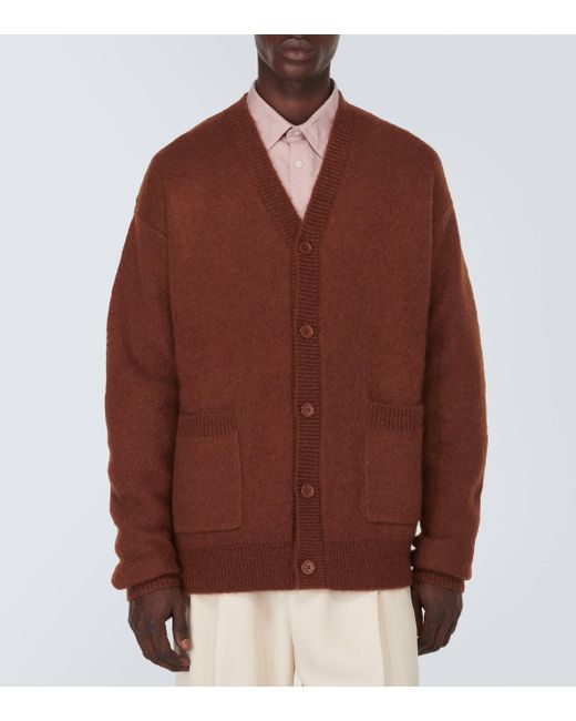 Frankie Shop Brown Lucas Mohair And Wool-blend Cardigan for men