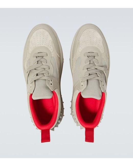 Christian Louboutin Natural Astroloubi Leather & Suede Sneaker