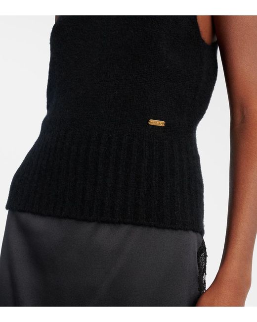 Tom Ford Black Cashmere And Silk Turtleneck Top
