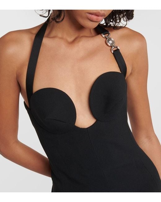Versace Black Medusa '95 Halterneck Midi Dress