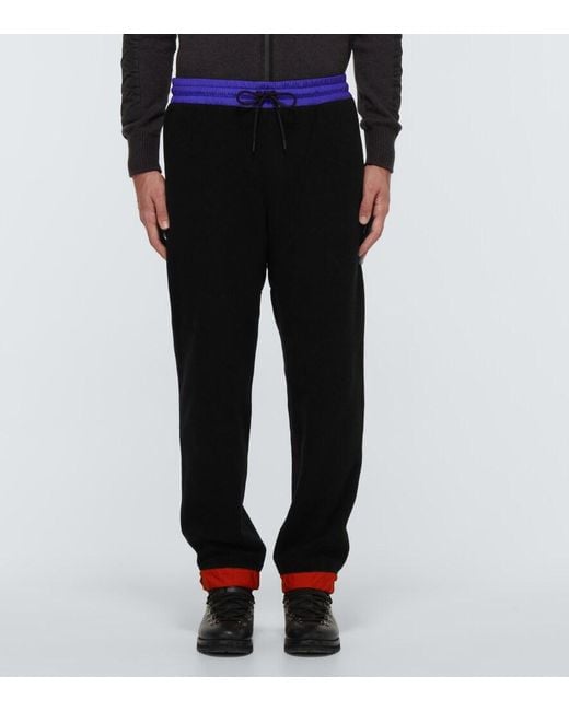 Moncler Black Fleece Wool-Blend Pants for men