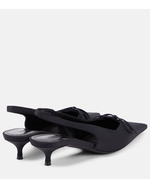 Balenciaga Black Slingback With Bow Pumps