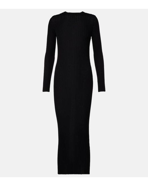 Khaite Black Maxikleid Sigrid Aus Wolle