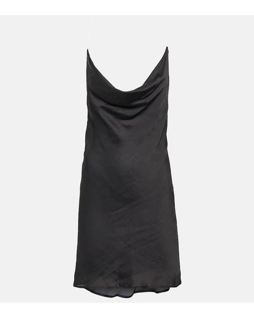Y. Project Black Cowlneck Slip Dress