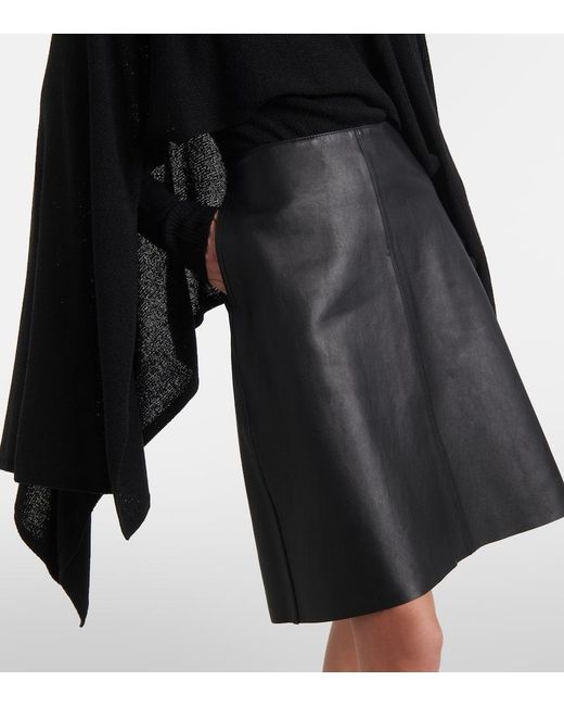 Totême  Black Minirock Aus Leder