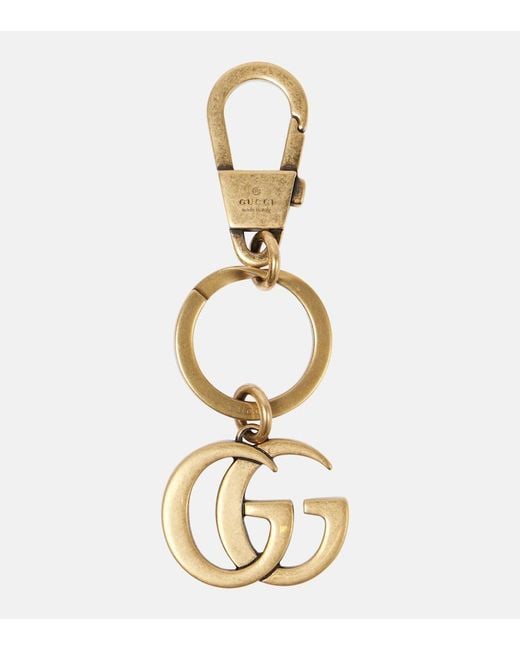 Gucci Metallic Double G Keychain