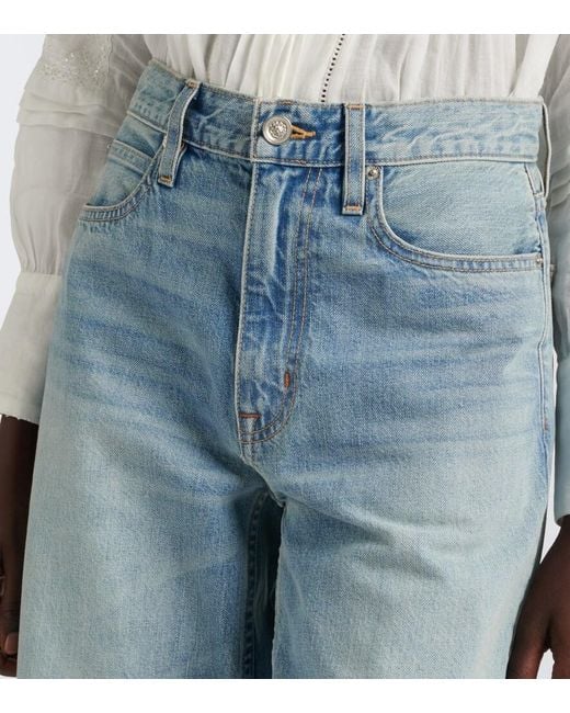SLVRLAKE Denim Blue Cassie Wide-Leg Jeans