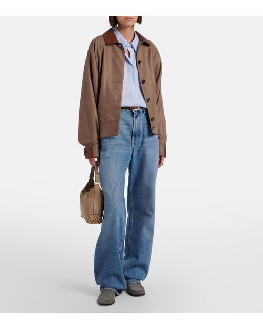 Tod's Brown Sacca Mini Suede Shoulder Bag