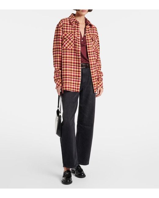 God's True Cashmere Red Time Plaid Cashmere Shirt