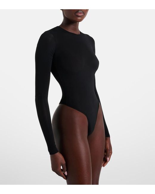 Wardrobe NYC Blue Sheer Bodysuit